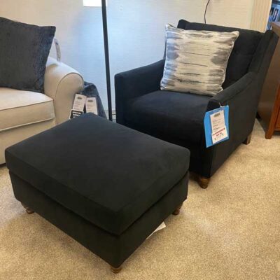 Black Chair Ottoman | Michigan Comfort Design | Fenton Home Furnishings