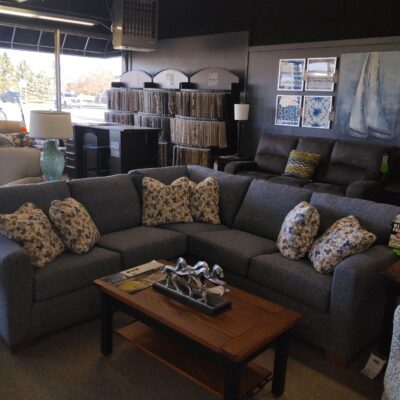 Blue Straw Sectional