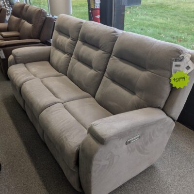 Sofa Power Recliner With Power Headrest & Lumbar