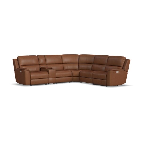 Henry Power Reclining Sectional with Power Headrests & Lumbar