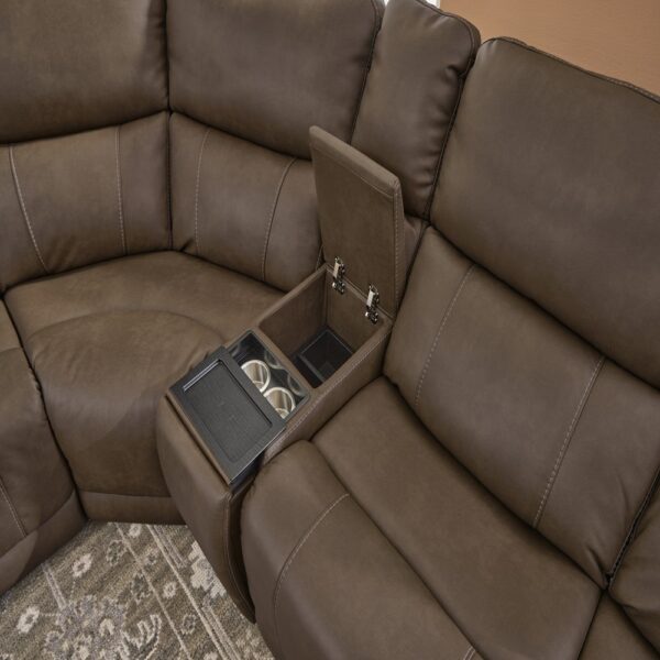 Carter Power Reclining Sectional with Power Headrests & Lumbar - Image 2