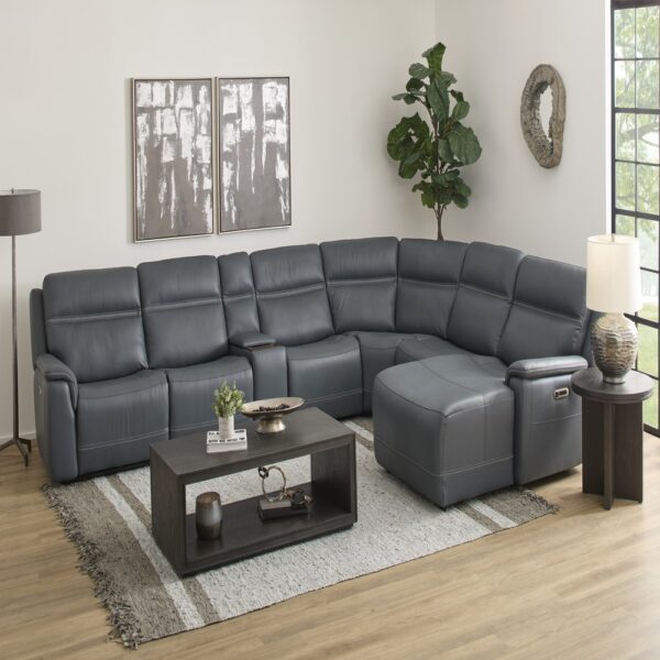 Sawyer Power Reclining Sectional with Power Headrests & Lumbar - Image 7