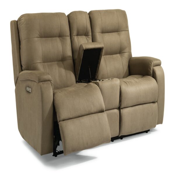 Arlo Power Reclining Loveseat with Console & Power Headrests - Image 2