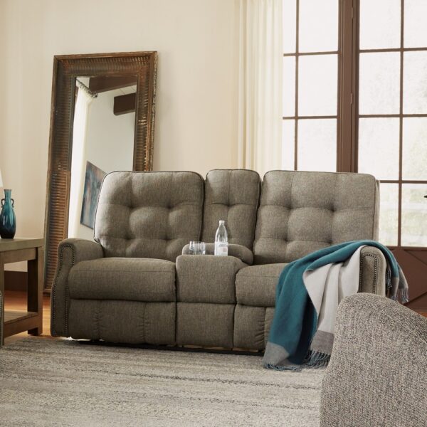Devon Power Reclining Loveseat with Console & Power Headrests - Image 2