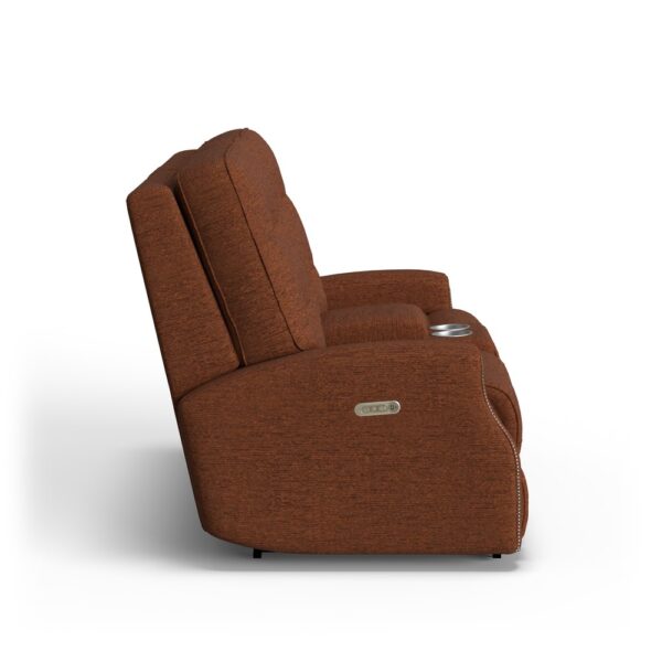 Devon Power Reclining Loveseat with Console & Power Headrests - Image 4