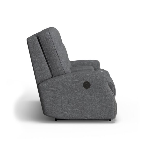 Devon Power Reclining Loveseat with Console - Image 4