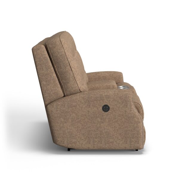 Devon Power Reclining Loveseat with Console - Image 6