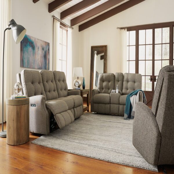 Devon Reclining Loveseat with Console - Image 2