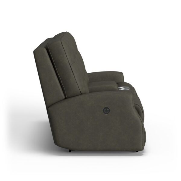 Devon Power Reclining Loveseat with Console - Image 2