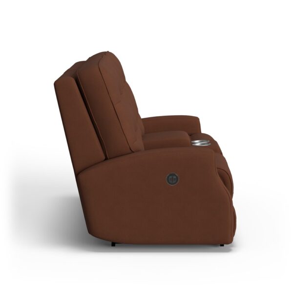 Devon Power Reclining Loveseat with Console - Image 3
