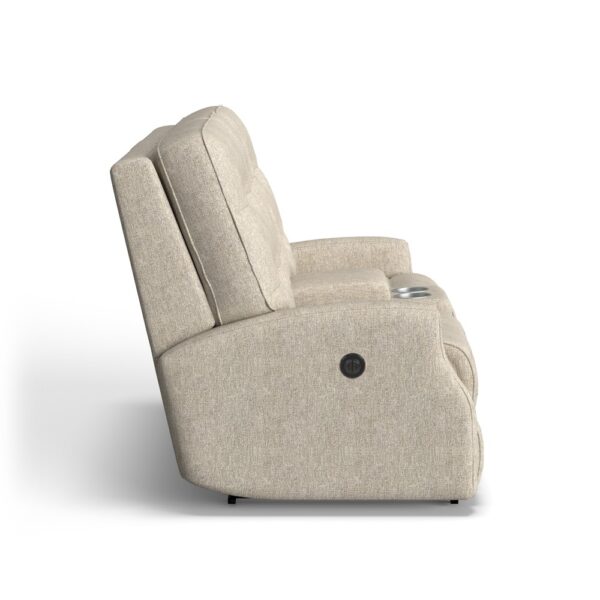 Devon Power Reclining Loveseat with Console - Image 4