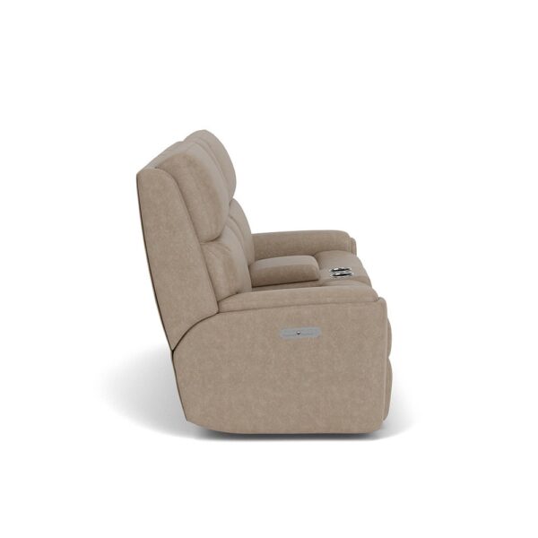 Rio Power Reclining Loveseat with Console & Power Headrests - Image 3
