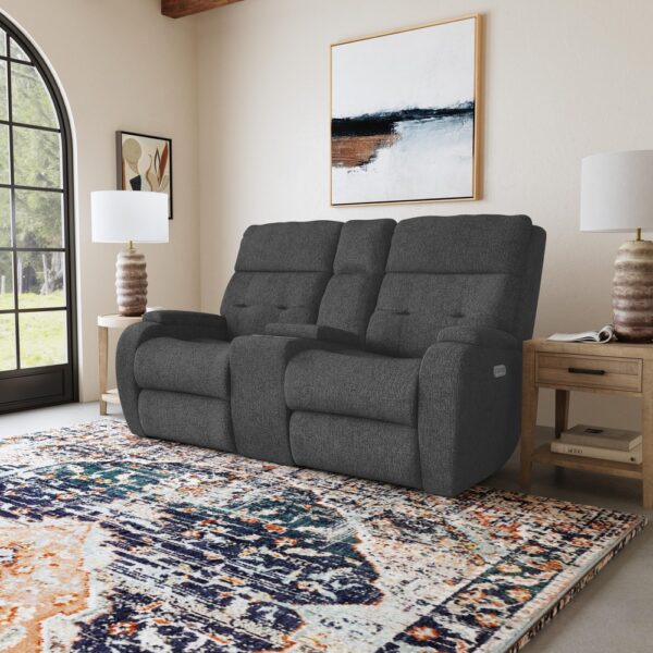 Strait Power Recliner with Power Headrest & Lumbar - Image 2