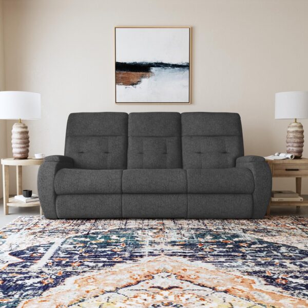 Strait Power Reclining Sofa with Power Headrests - Image 3