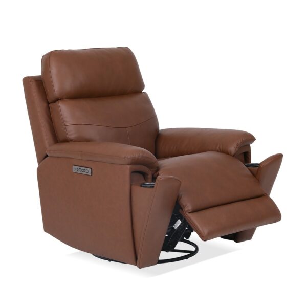 Refined Power Swivel Gliding Recliner with Power Headrest & Lumbar - Image 6