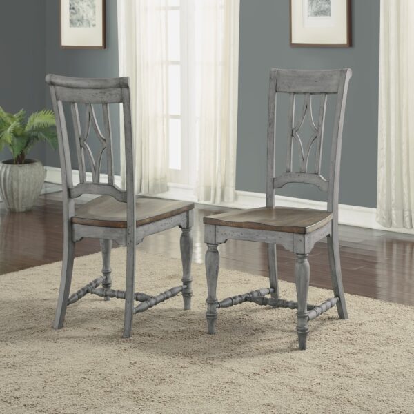 Plymouth Pair of Armless Dining Chairs - Image 4
