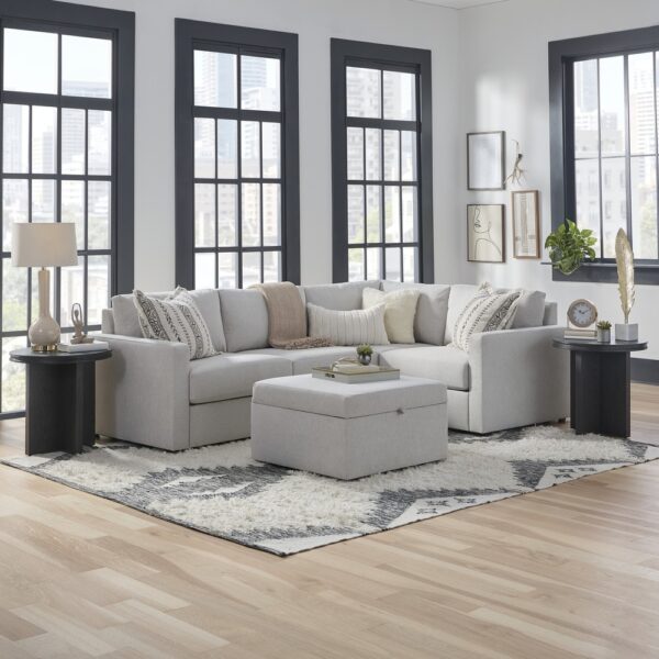 Flex 4-Seat Sectional with Standard Arm and Storage Ottoman - Image 7