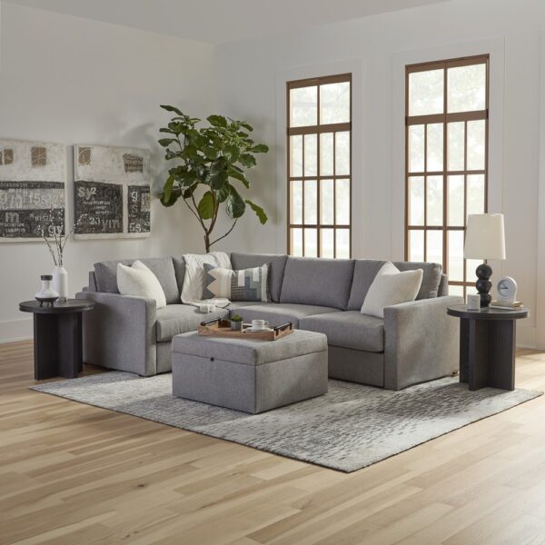 Flex 4-Seat Sectional with Standard Arm and Storage Ottoman - Image 7