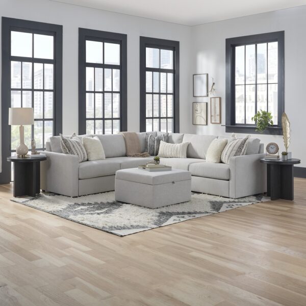 Flex 5-Seat Sectional with Standard Arm and Storage Ottoman - Image 7