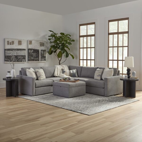 Flex 5-Seat Sectional with Standard Arm and Storage Ottoman - Image 7