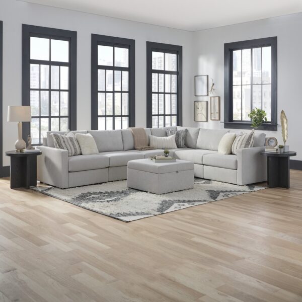 Flex 6-Seat Sectional with Standard Arm and Storage Ottoman - Image 7