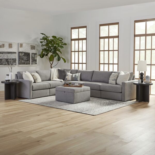 Flex 6-Seat Sectional with Standard Arm and Storage Ottoman - Image 7