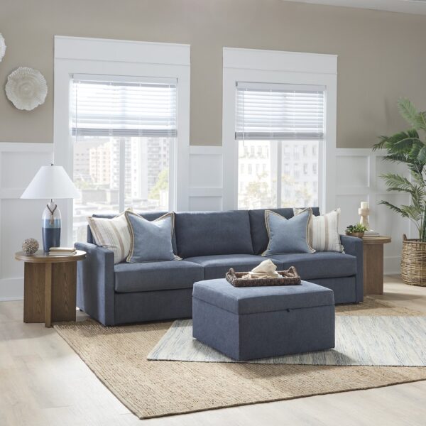 Flex Sofa with Narrow Arm and Storage Ottoman - Image 2