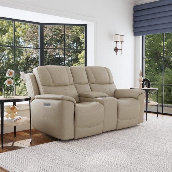 Crew Power Reclining Loveseat with Console, Power Headrests & Lumbar - Image 2