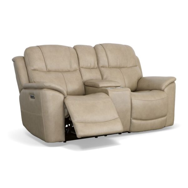 Crew Power Reclining Loveseat with Console, Power Headrests & Lumbar - Image 3
