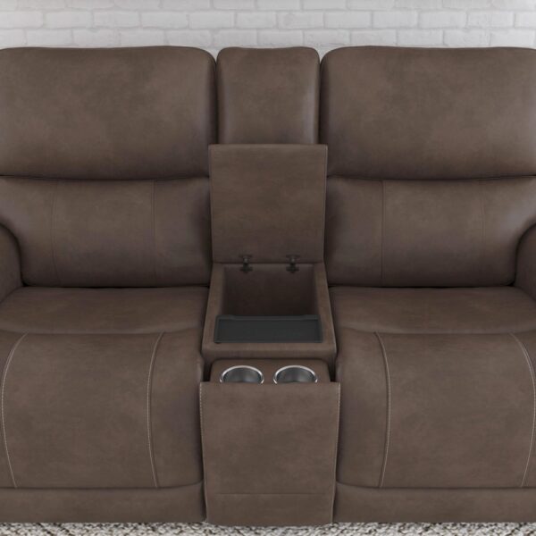 Carter Power Reclining Loveseat with Console & Power Headrests & Lumbar - Image 2