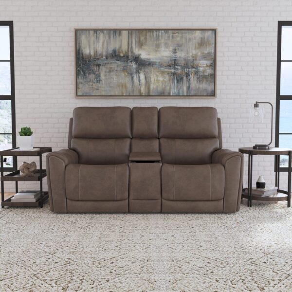 Carter Power Reclining Loveseat with Console & Power Headrests & Lumbar - Image 3