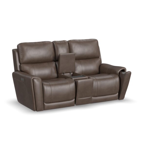 Carter Power Reclining Loveseat with Console & Power Headrests & Lumbar - Image 5