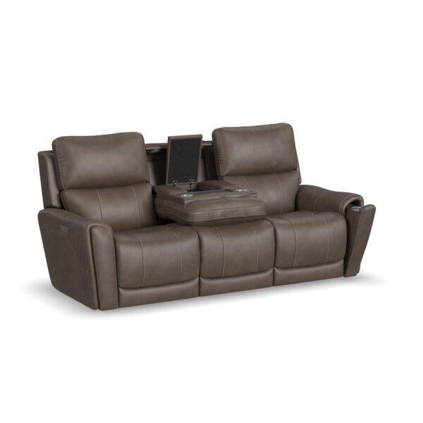 Carter Power Reclining Sofa with Console & Power Headrests & Lumbar - Image 6