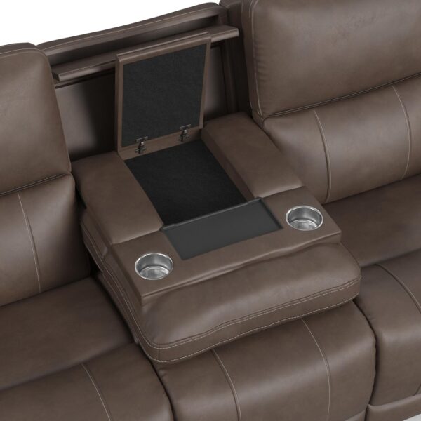 Carter Power Reclining Sofa with Console & Power Headrests & Lumbar - Image 7