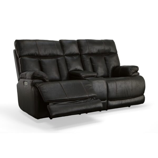 Clive Power Reclining Loveseat with Console, Power Headrests & Lumbar - Image 2