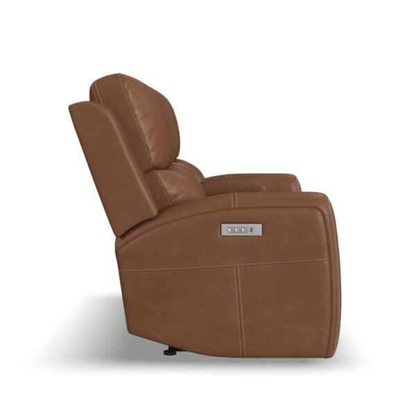 Linden Power Reclining Loveseat with Console & Power Headrests & Lumbar - Image 4