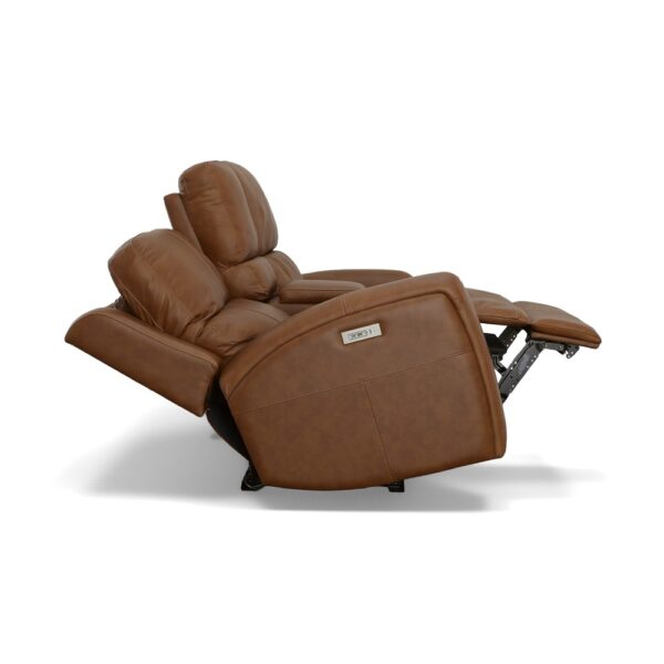 Linden Power Reclining Loveseat with Console & Power Headrests & Lumbar - Image 5