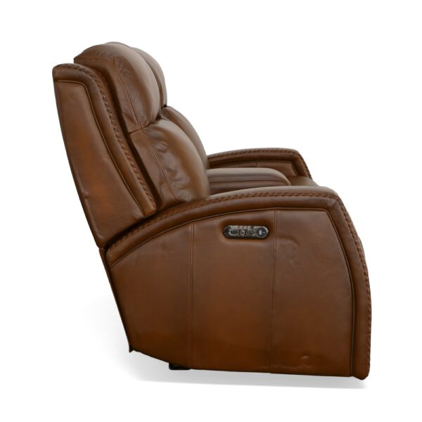 Mustang Power Loveseat with Console with Power Headrest - Image 6
