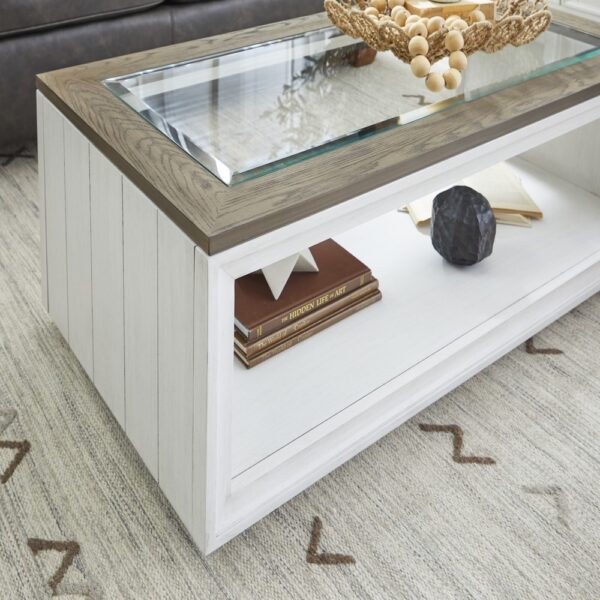 Melody Rectangular Coffee Table with Casters - Image 2