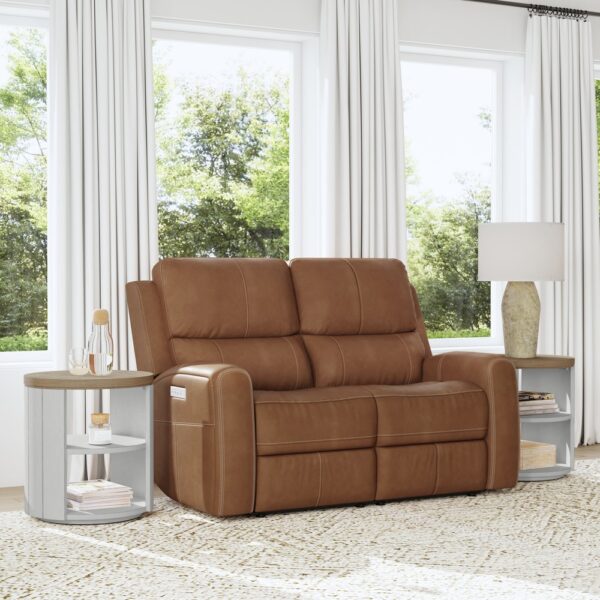 Linden Power Reclining Loveseat with Power Headrests & Lumbar - Image 3