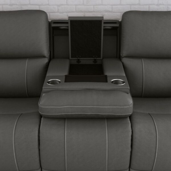 Carter Power Reclining Sofa with Console & Power Headrests & Lumbar - Image 2