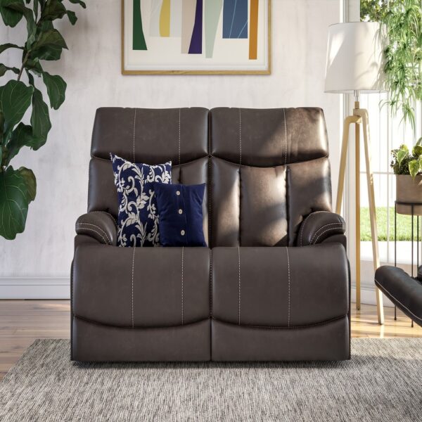 Clive Power Reclining Loveseat with Power Headrests & Lumbar - Image 2