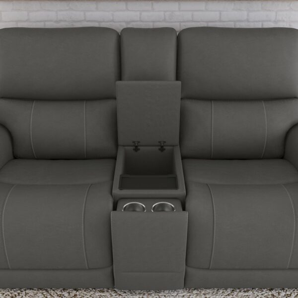 Carter Power Reclining Loveseat with Console & Power Headrests & Lumbar - Image 2