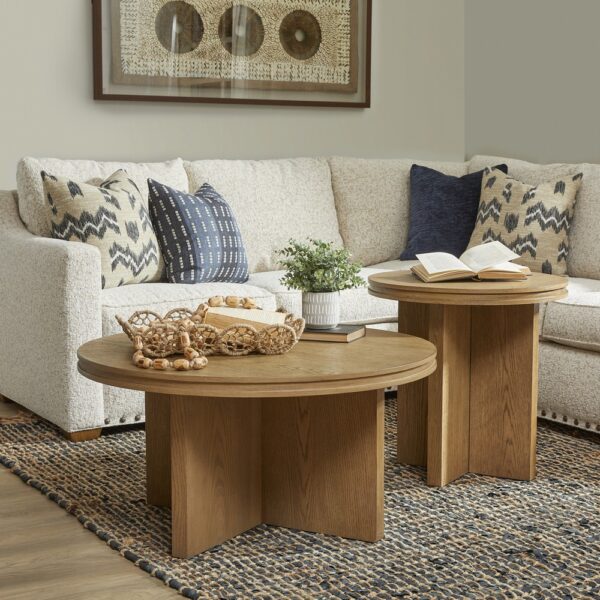 Waterfall Round Coffee Table - Image 3