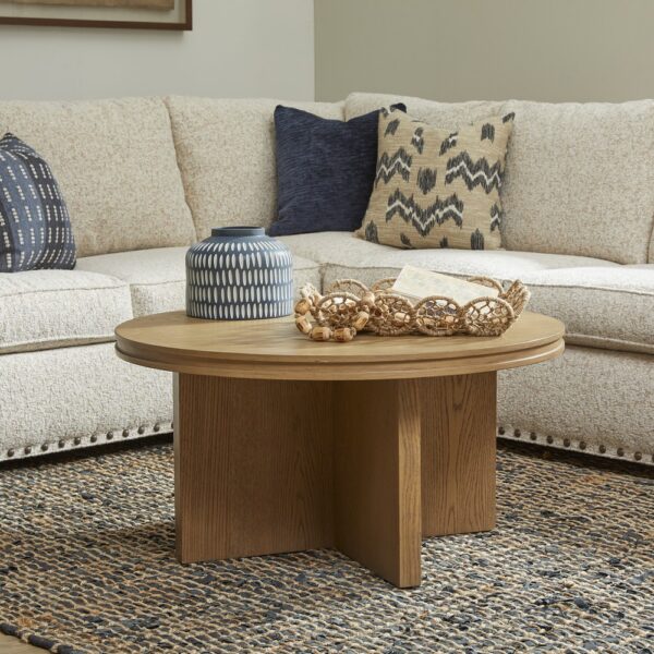 Waterfall Round Coffee Table - Image 4