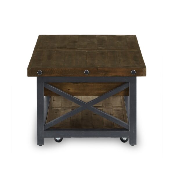 Carpenter Rectangular Lift-Top Coffee Table with Casters - Image 6