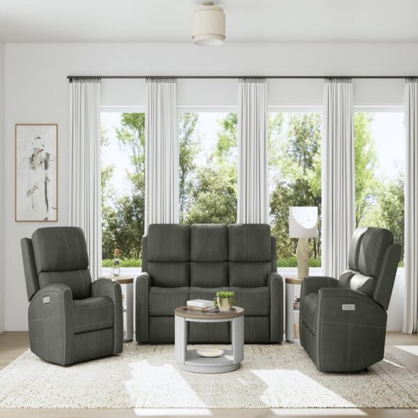 Linden Power Reclining Loveseat with Power Headrests & Lumbar - Image 2