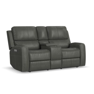Linden Power Reclining Loveseat with Console & Power Headrests & Lumbar