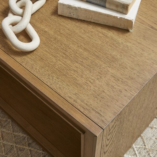 Waterfall Rectangular Coffee Table with Casters - Image 2