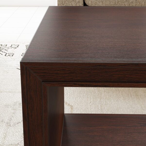 Waterfall Rectangular Coffee Table with Casters - Image 2